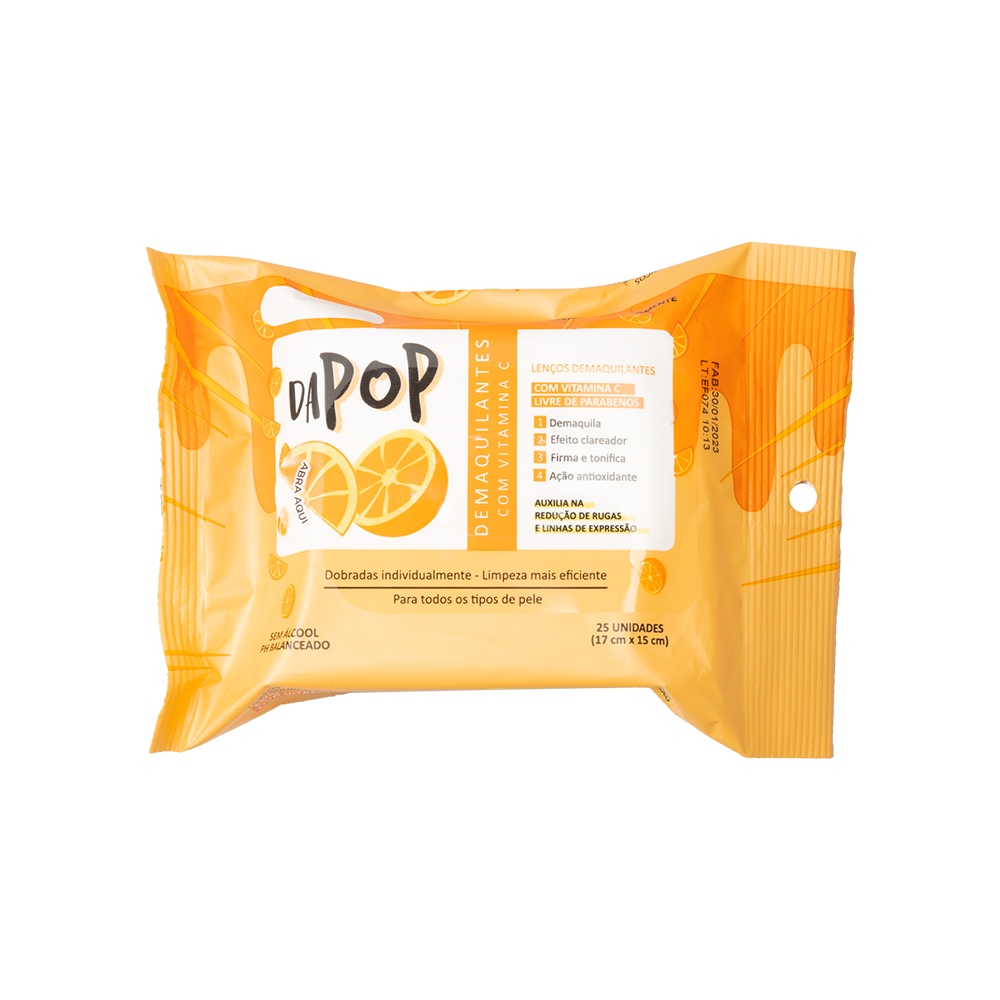 Lenço Demaquilante Com Vitamina C - Dapop