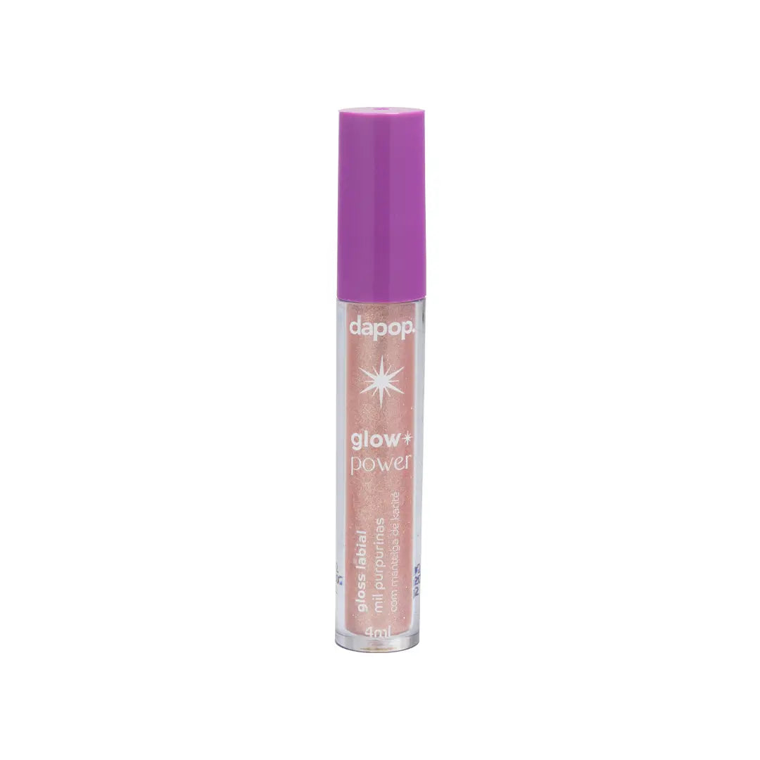 Gloss Lábial Glow Power Mil Purpurinas Com Manteiga de Karité