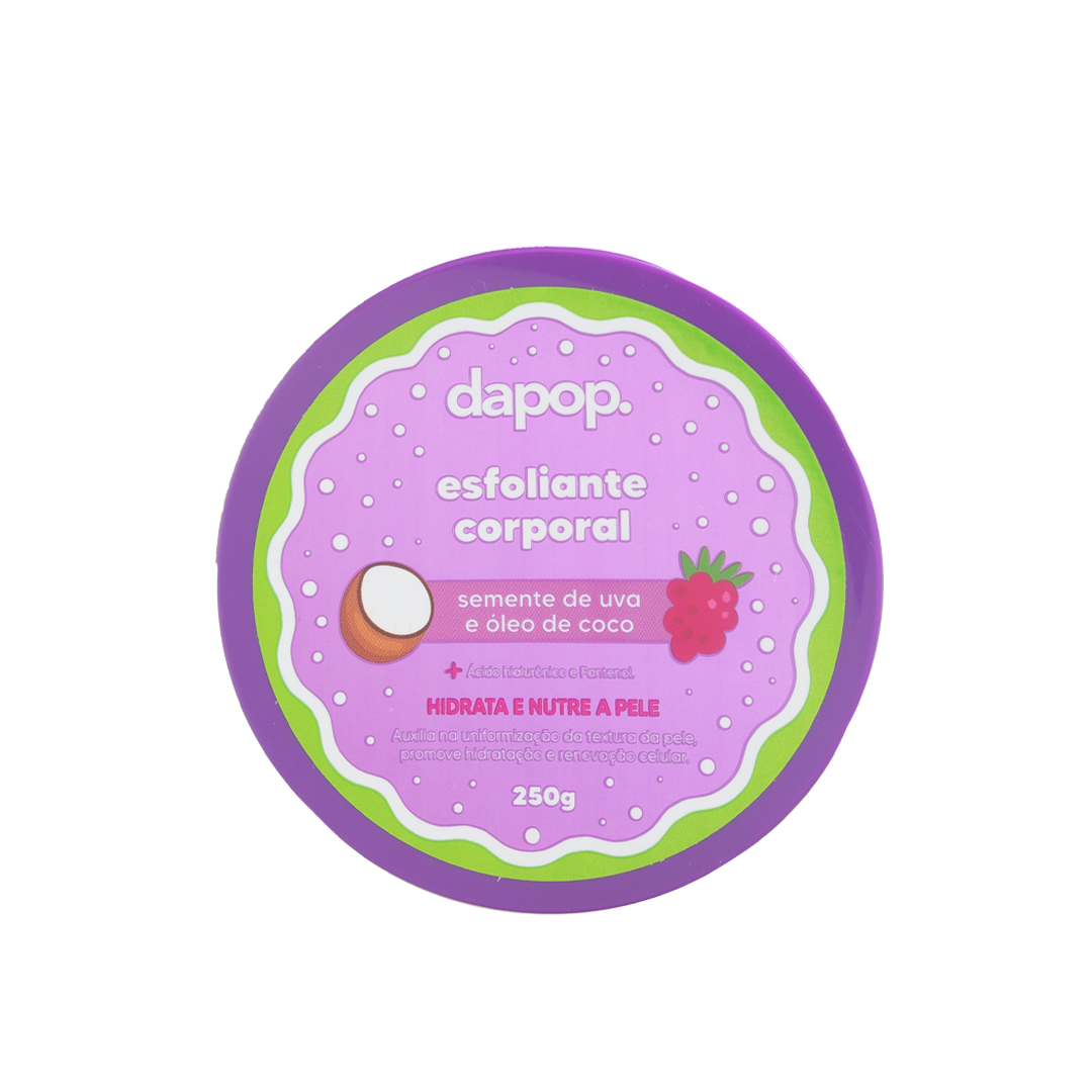 Esfoliante Corporal Perfumado Com Semente de Uva e Óleo de Coco - Dapop