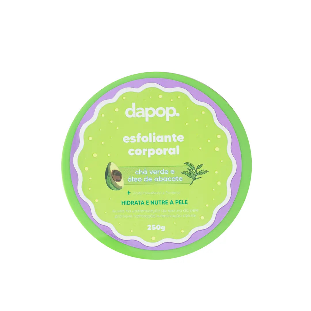 Esfoliante Corporal Perfumado Com Chá Verde e Abacate - Dapop