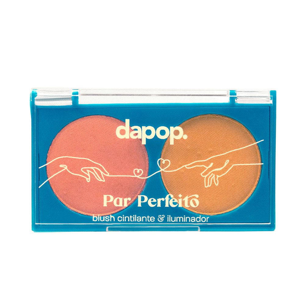 Duo Blush Cintilante & Iluminador Par Perfeito - Dapop