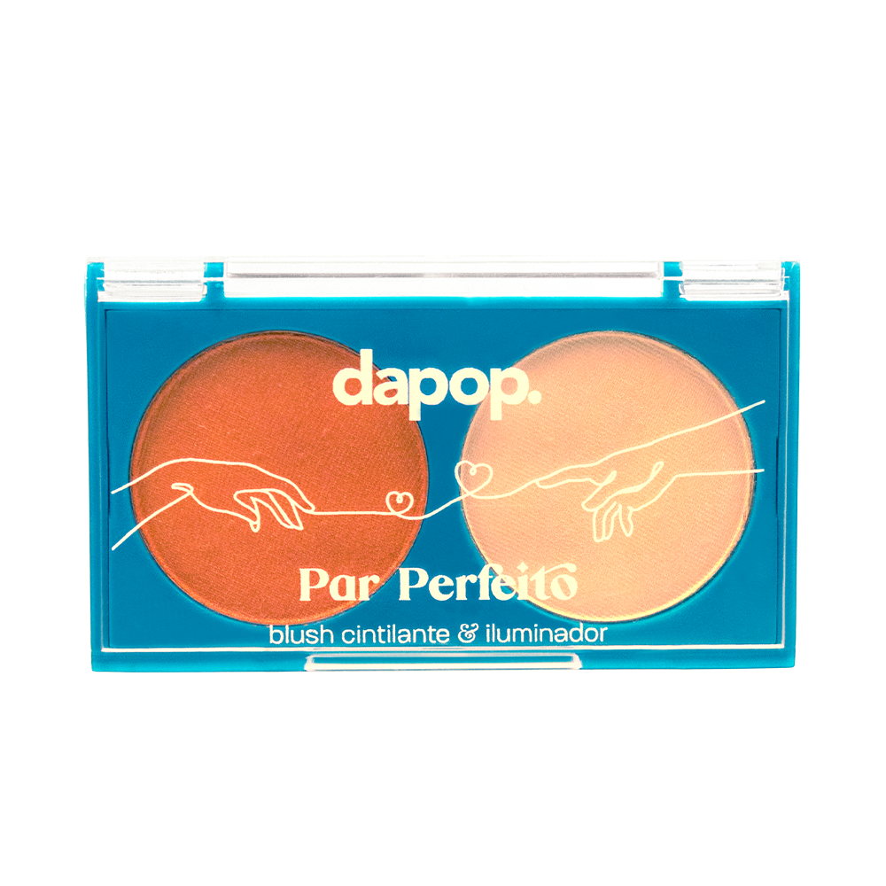 Duo Blush Cintilante & Iluminador Par Perfeito - Dapop