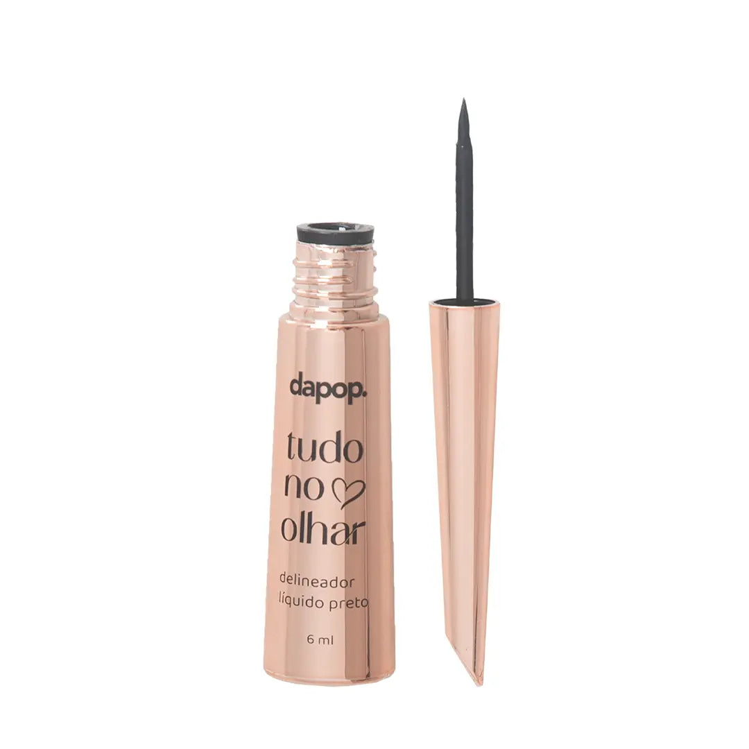 Delineador Líquido Preto Tudo No Olhar 6ml Dapop