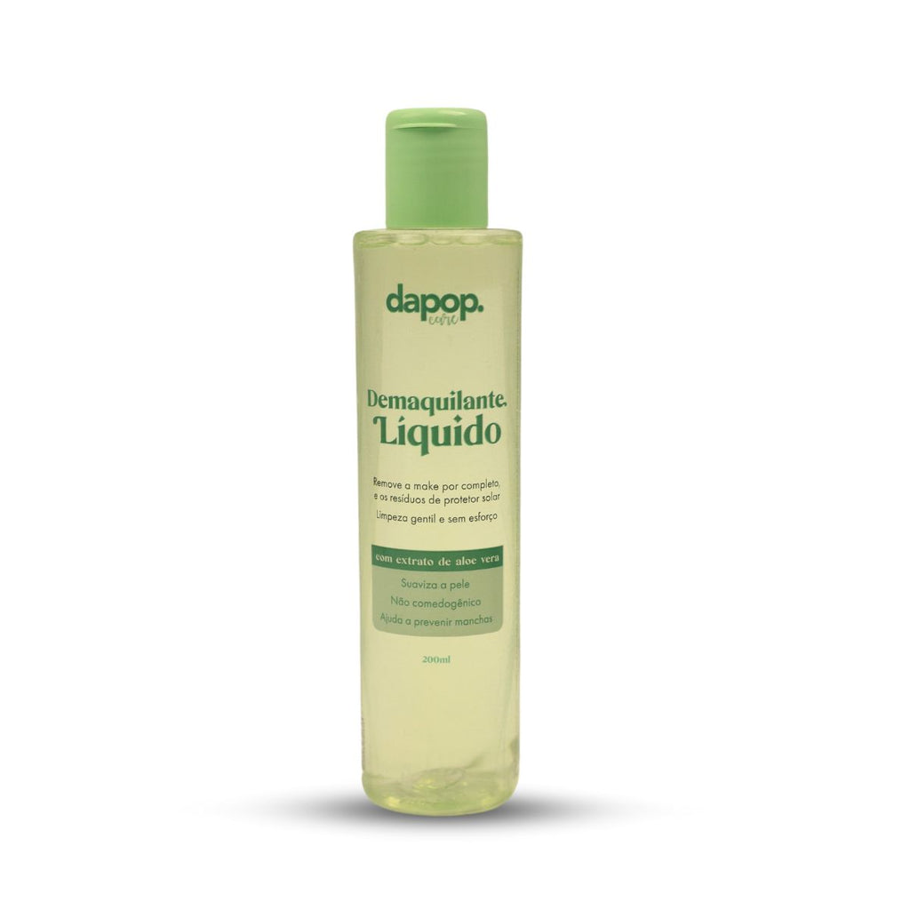 Demaquilante Líquido Extrato de Aloe Vera - Dapop