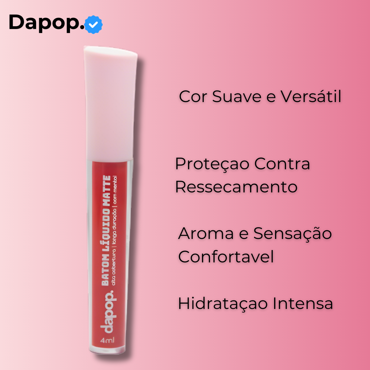 Batom Liquido Matte Vermelho Poderoso